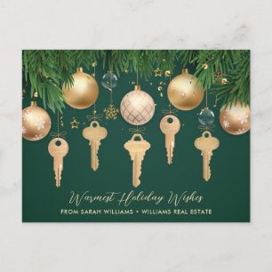 Tarjeta Postal Navideña de Golden Keys Real Estate