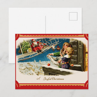 Tarjeta Postal Navideña de Santa Clásico