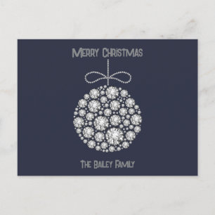 Tarjeta postal navideña Diamond