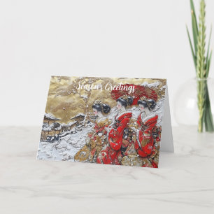 Tarjeta postal navideña nostálgica