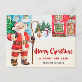 Tarjeta postal navideña Tarjeta de felicitación po