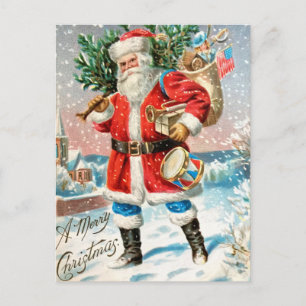 Tarjeta postal navideña vintage