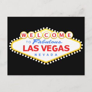 Tarjeta postal negra de Las Vegas