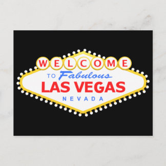 Tarjeta postal negra de Las Vegas