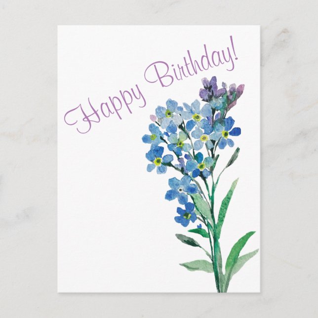 Tarjeta postal No me olvides (Anverso)