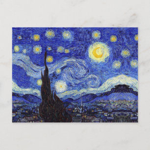 Tarjeta postal nocturna estrellada