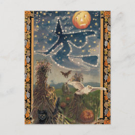 Tarjeta postal nocturna Starry Halloween