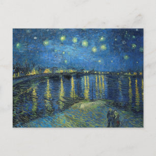 Tarjeta postal nocturna Vincent van Gogh Starry