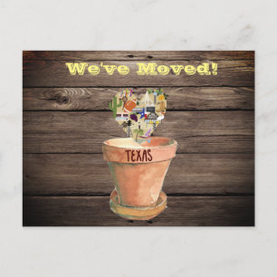 Tarjeta Postal Nos Hemos Mudado a Texas