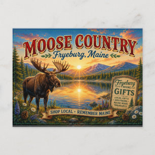 Tarjeta postal nostálgica de Fryeburg, Maine, país