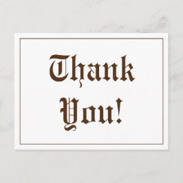Tarjeta postal nostálgica de "¡Gracias!"