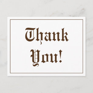 Tarjeta postal nostálgica de "¡Gracias!"