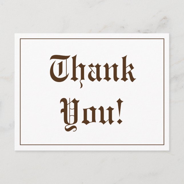 Tarjeta postal nostálgica de "¡Gracias!" (Anverso)