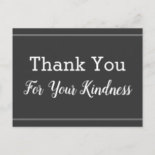 Tarjeta postal nostálgica de "Gracias por tu amabi
