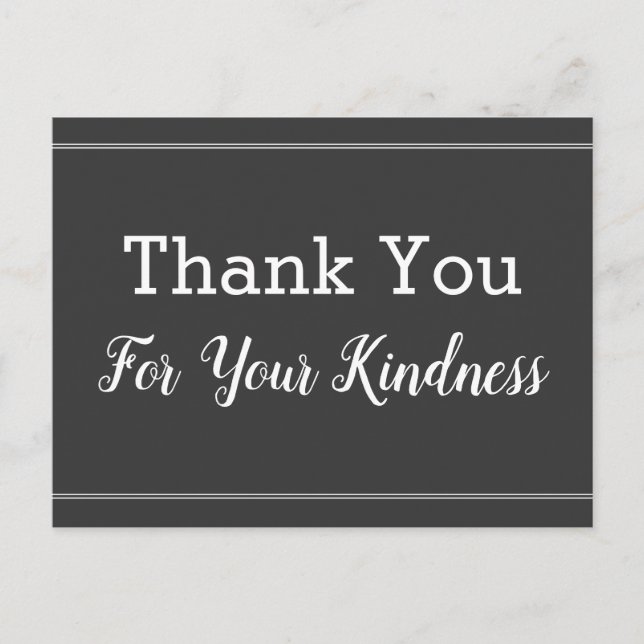 Tarjeta postal nostálgica de "Gracias por tu amabi (Anverso)