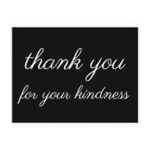 Tarjeta postal nostálgica de "gracias por tu amabi