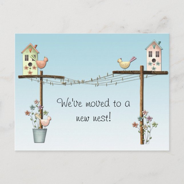 Tarjeta postal nueva de dirección de la casa de hu (Anverso)