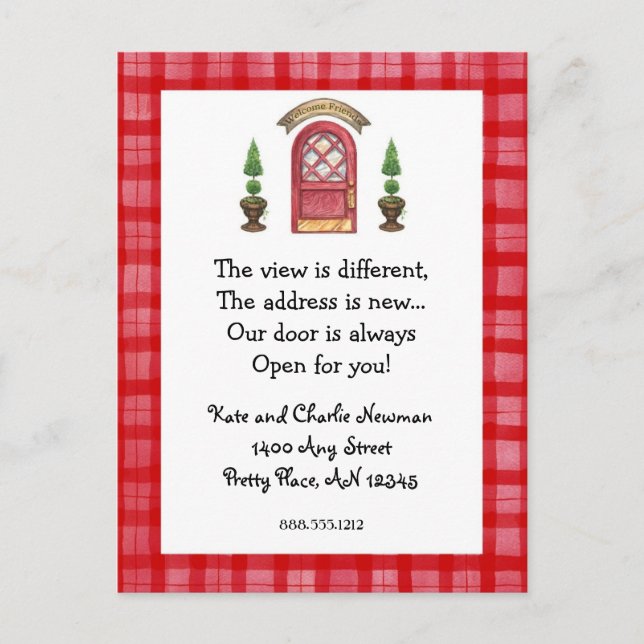 Tarjeta postal nueva de la puerta roja (Anverso)