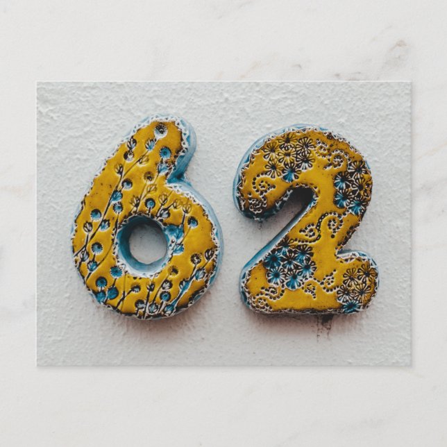 Tarjeta postal número 62 amarilla (Anverso)