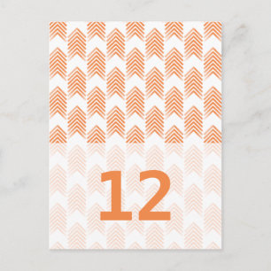 Tarjeta postal número de tabla de flechas tribales