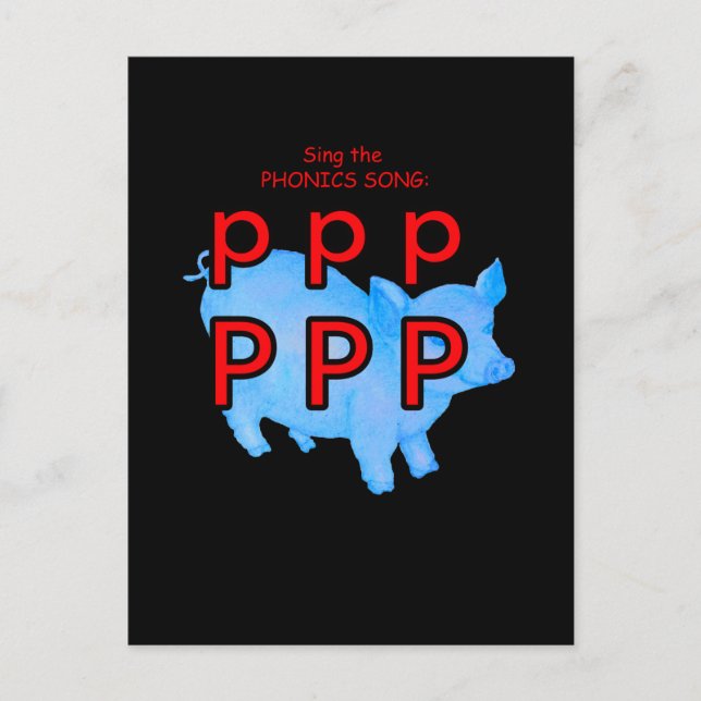 tarjeta postal o tarjeta flash de fonética (Anverso)