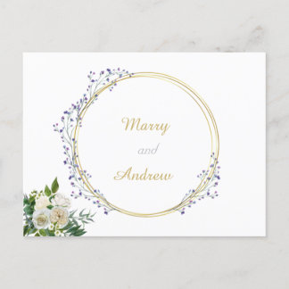 Tarjeta postal oficial del boda