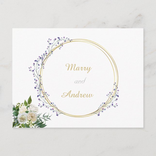 Tarjeta postal oficial del boda (Anverso)