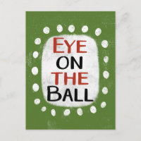 Tarjeta postal "Ojo en la pelota"