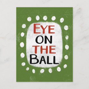 Tarjeta postal "Ojo en la pelota"