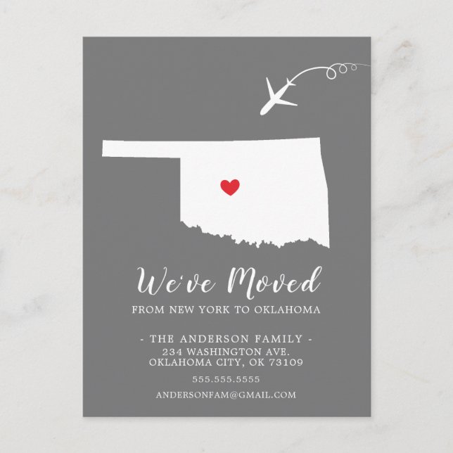 Tarjeta postal OKLAHOMA del estado de Invitación m (Anverso)