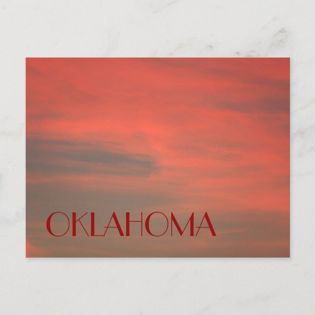 Tarjeta postal OKLAHOMA Red Sky (Anverso)