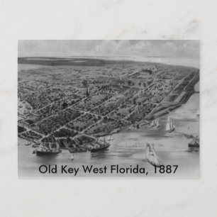Tarjeta postal Old Key West Florida, 1887
