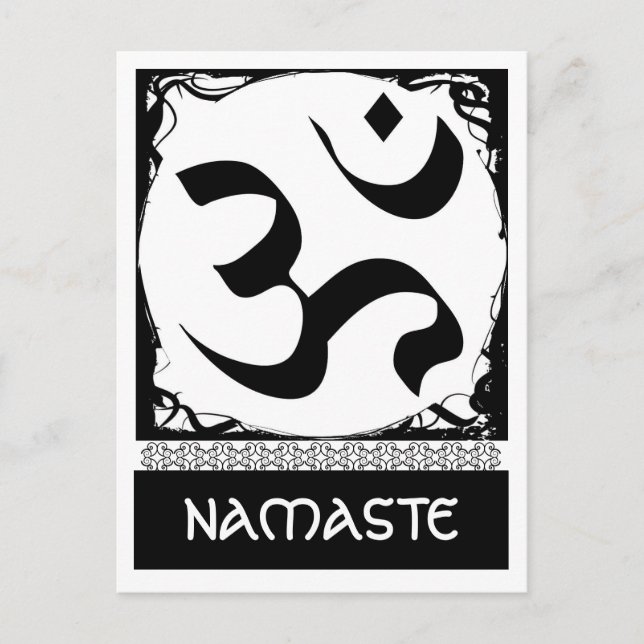 Tarjeta postal Om Yoga (Anverso)