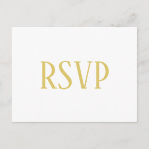 Tarjeta postal - Opciones de RSVP/Cena Simple Gold