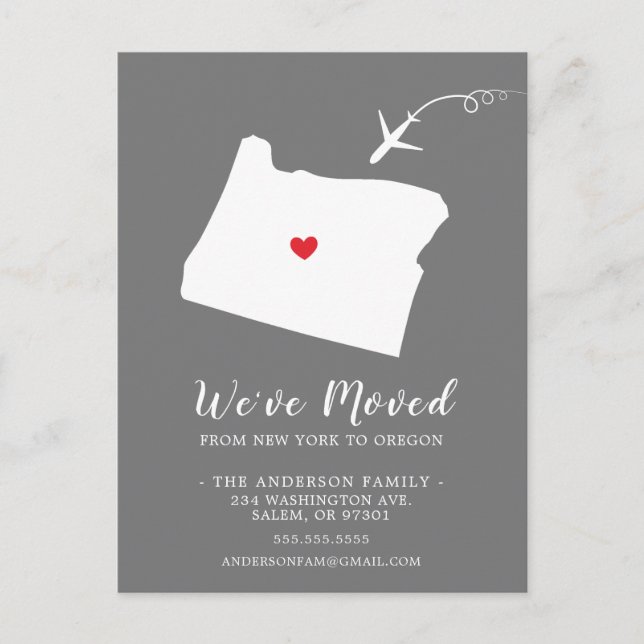 Tarjeta postal OREGON del estado de Invitación móv (Anverso)