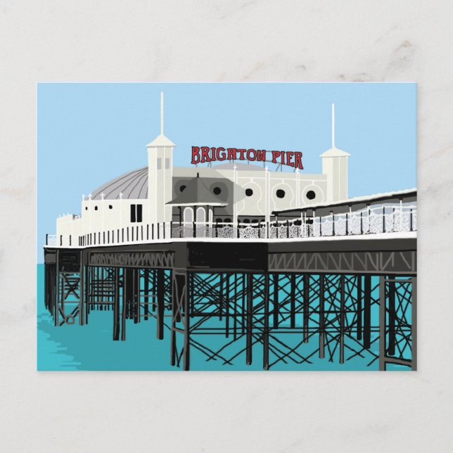 Tarjeta postal Palace Pier Brighton (Anverso)