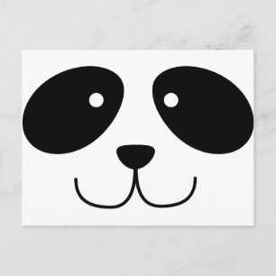 Tarjeta postal Panda Face
