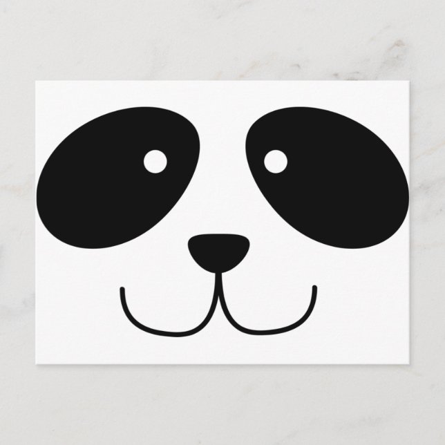 Tarjeta postal Panda Face (Anverso)