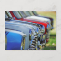 Tarjeta postal para automóviles Vintage mini coope