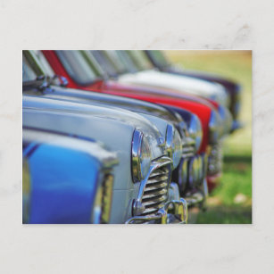 Tarjeta postal para automóviles Vintage mini coope