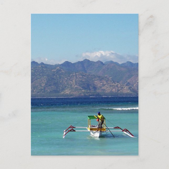 Tarjeta postal para barcos de las islas Gilli (Anverso)