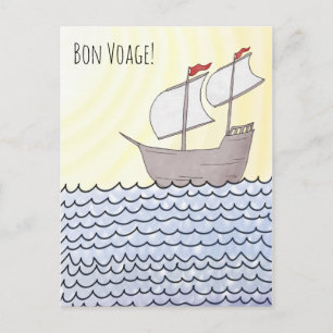 Tarjeta postal para barcos de vela