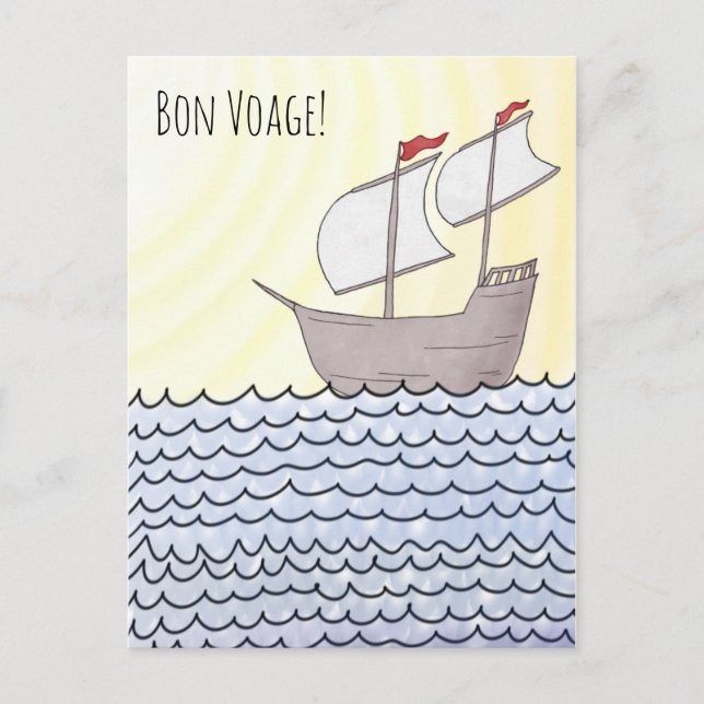 Tarjeta postal para barcos de vela (Anverso)