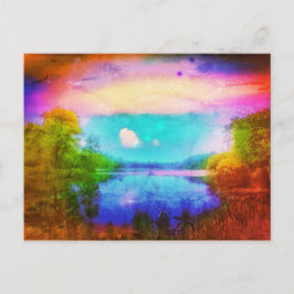 Tarjeta postal para bicicletas de Kent Lake Colors