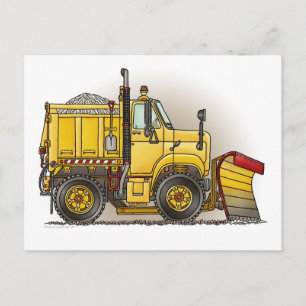 Tarjeta postal para camiones de la planta de nieve
