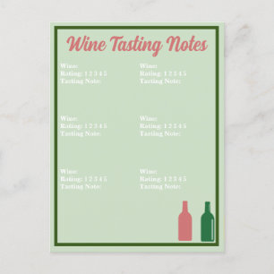 Tarjeta postal para cata de vino