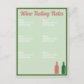 Tarjeta postal para cata de vino