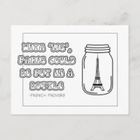 Tarjeta postal para colorear de proverbio francés