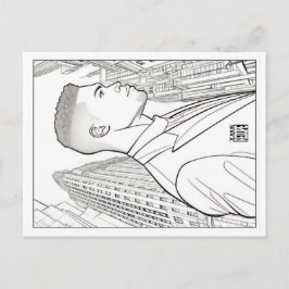 Tarjeta postal para colorear | Jefe de Gotham