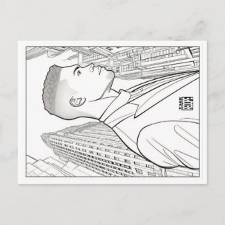Tarjeta postal para colorear | Jefe de Gotham
